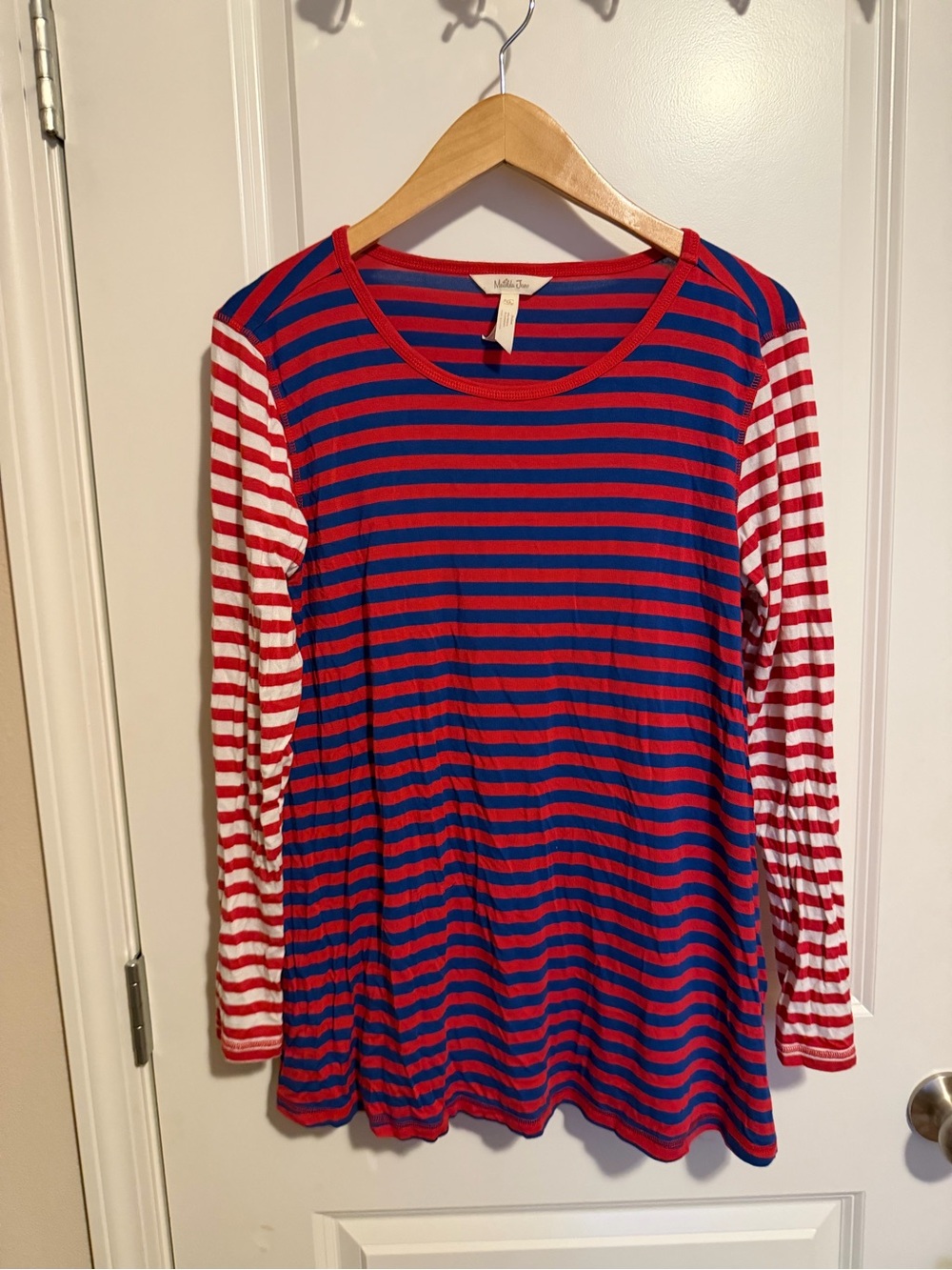 Matilda Jane Red & Blue Striped Long-Sleeve Pajama Tee